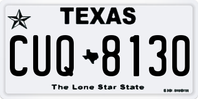 TX license plate CUQ8130