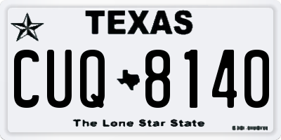 TX license plate CUQ8140