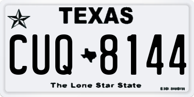 TX license plate CUQ8144