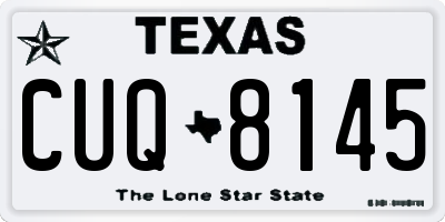 TX license plate CUQ8145