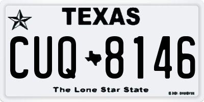 TX license plate CUQ8146