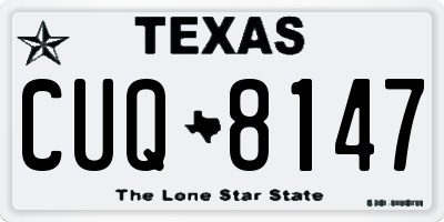 TX license plate CUQ8147