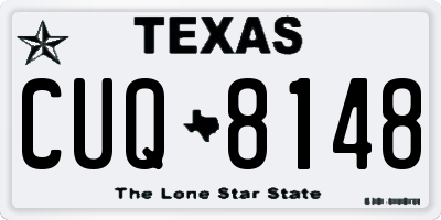 TX license plate CUQ8148