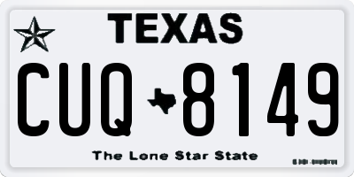 TX license plate CUQ8149