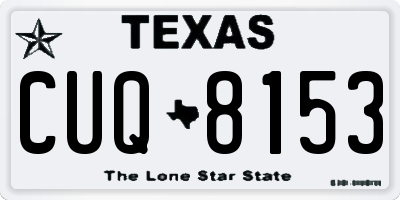 TX license plate CUQ8153