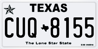 TX license plate CUQ8155