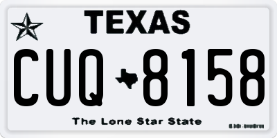 TX license plate CUQ8158