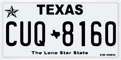 TX license plate CUQ8160