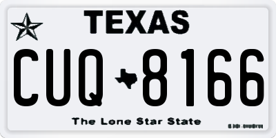 TX license plate CUQ8166