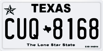 TX license plate CUQ8168