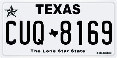 TX license plate CUQ8169