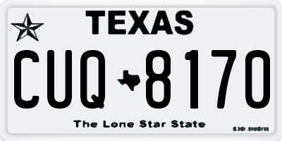 TX license plate CUQ8170