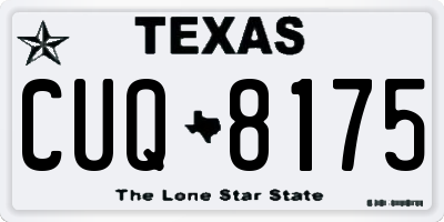 TX license plate CUQ8175