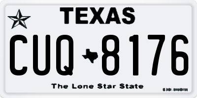 TX license plate CUQ8176