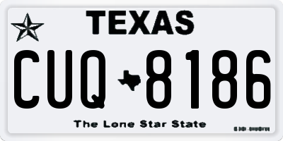 TX license plate CUQ8186