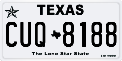 TX license plate CUQ8188