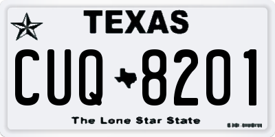 TX license plate CUQ8201