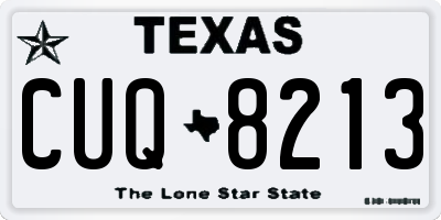 TX license plate CUQ8213