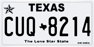 TX license plate CUQ8214