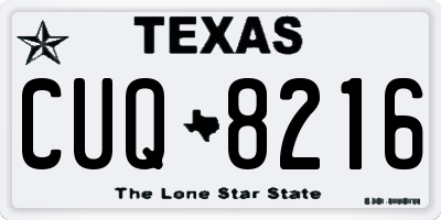 TX license plate CUQ8216