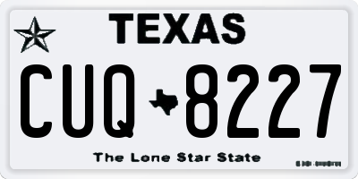 TX license plate CUQ8227