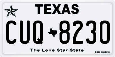 TX license plate CUQ8230