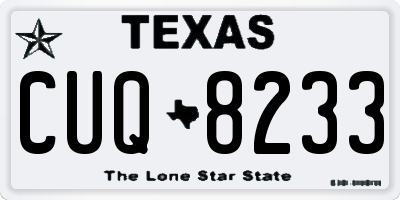TX license plate CUQ8233