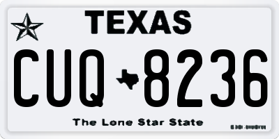 TX license plate CUQ8236