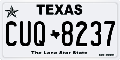 TX license plate CUQ8237