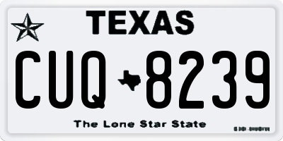 TX license plate CUQ8239