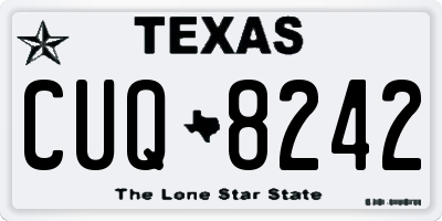 TX license plate CUQ8242