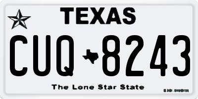 TX license plate CUQ8243