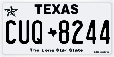 TX license plate CUQ8244
