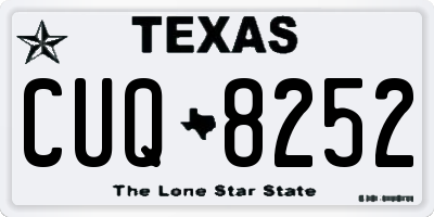 TX license plate CUQ8252
