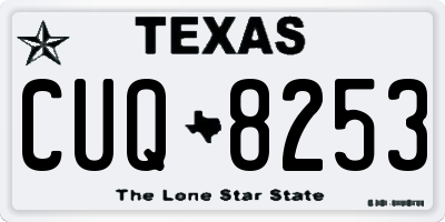 TX license plate CUQ8253