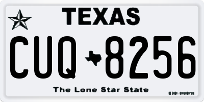 TX license plate CUQ8256