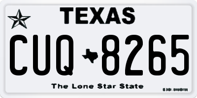 TX license plate CUQ8265