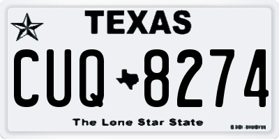 TX license plate CUQ8274