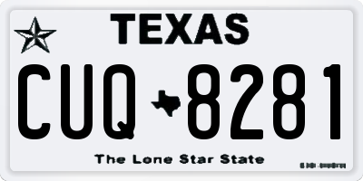 TX license plate CUQ8281