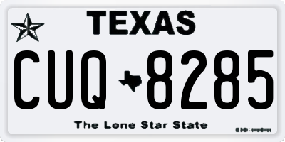TX license plate CUQ8285