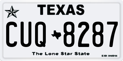 TX license plate CUQ8287