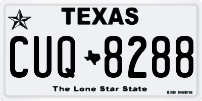 TX license plate CUQ8288