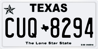 TX license plate CUQ8294