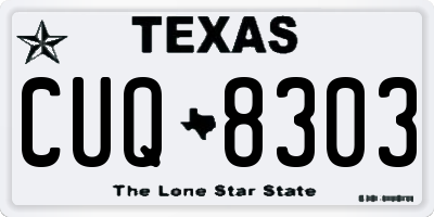 TX license plate CUQ8303