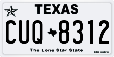 TX license plate CUQ8312