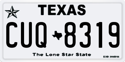 TX license plate CUQ8319