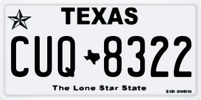 TX license plate CUQ8322