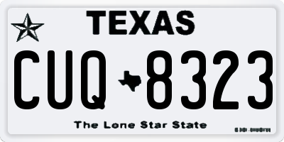 TX license plate CUQ8323
