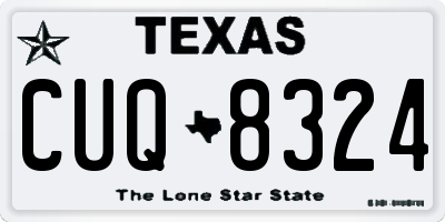 TX license plate CUQ8324