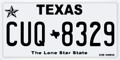 TX license plate CUQ8329